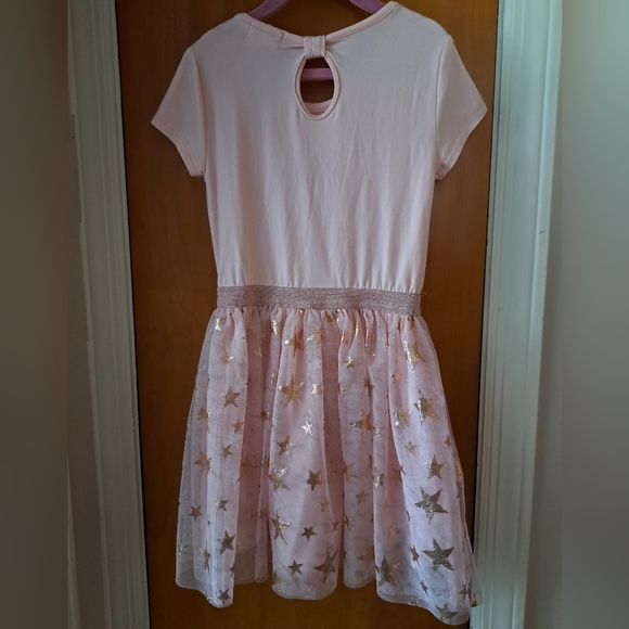 Btween Pink Unicorn Dress with Gold Stars - Picture 2 of 3